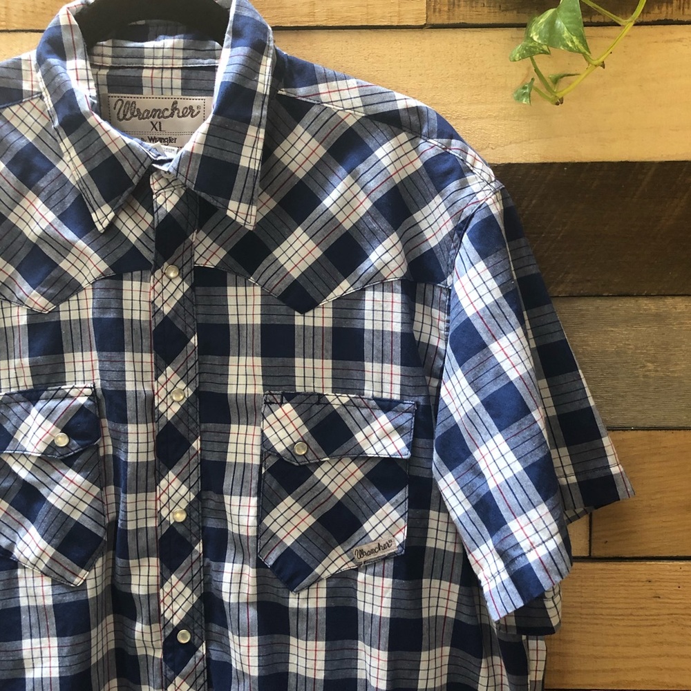 Wrangler Western Plaid Button Down Shirt XL